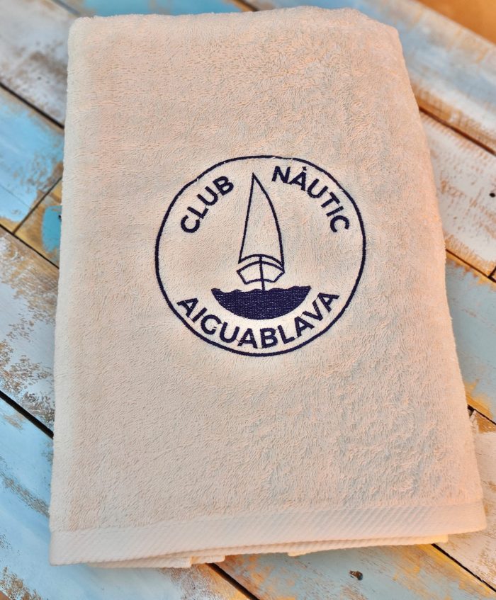 Tovallola blanca logo CNAB brodat